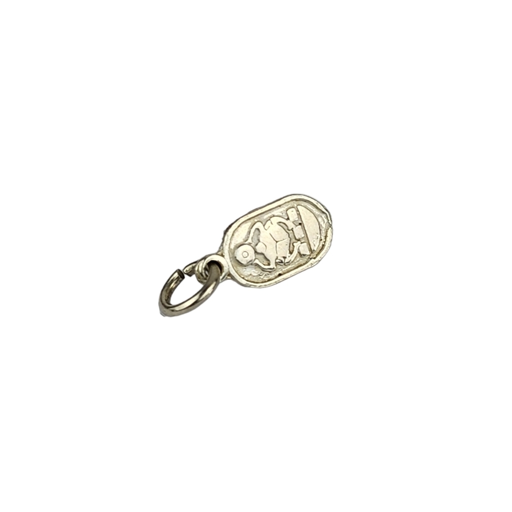 Solid Silver Egyptian Scarab Charm - image 4